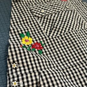 Teddy Fresh Gingham Embroidered Jumpsuit / Overalls